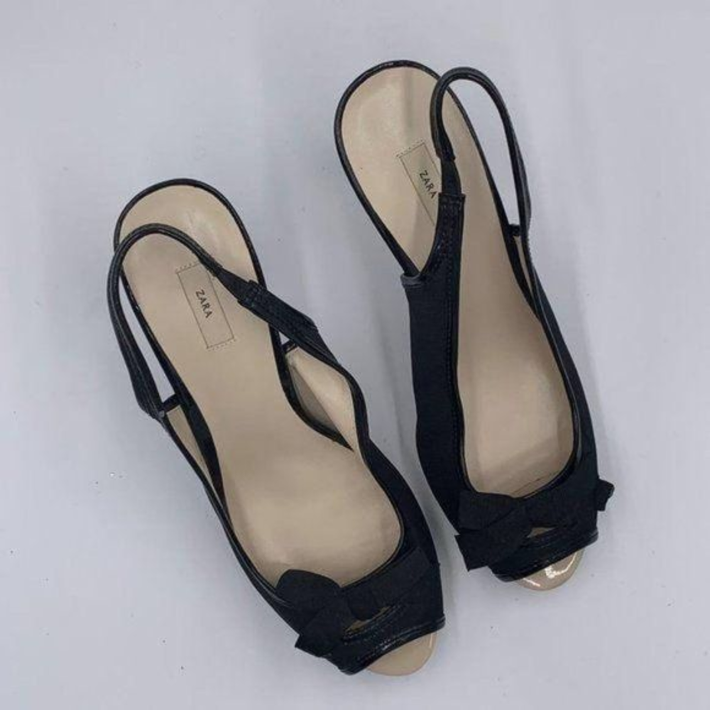 Zara Peep Toe Platform Slingbacks‎